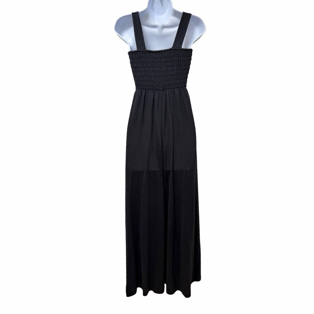 Free People FP Beach Homecoming Jumper Size XS Gray Smocked Wide Leg Jumpsuit - Picture 3 of 8